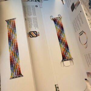 Apple Braided Solo Loop Watch Band - Multicolor Rainbow Weave